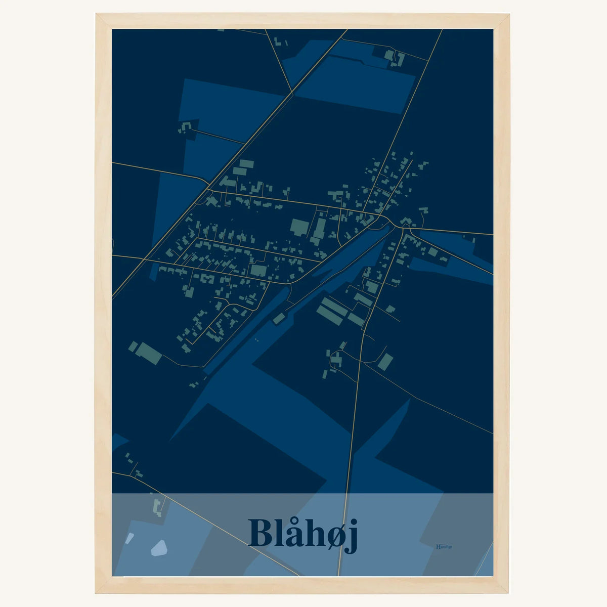 Blåhøj plakat – Firkantet 2026 – Mørk blå