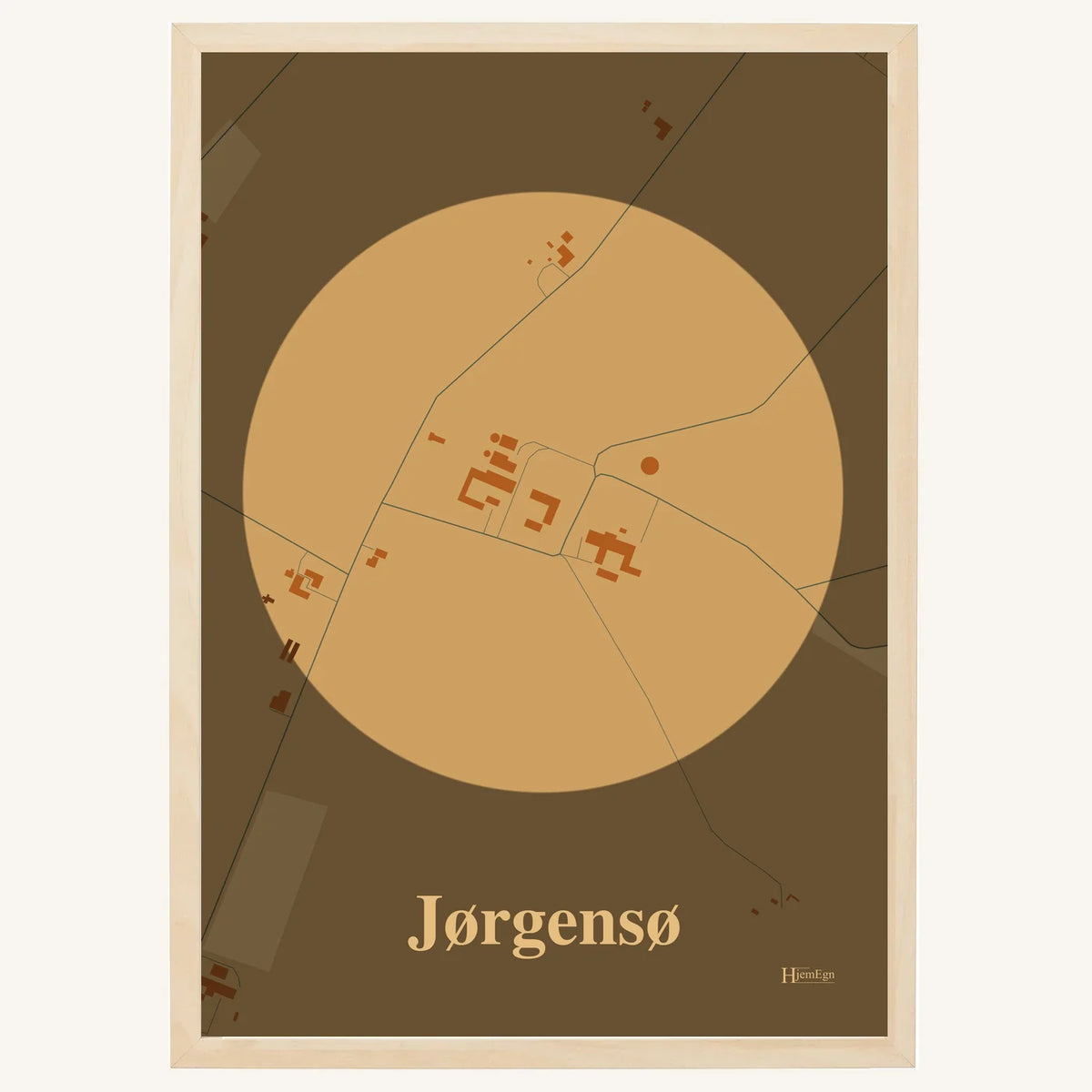 Jørgensø plakat – Centrum 2026 – Lys pastel brun