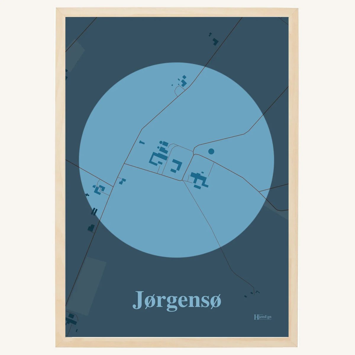 Jørgensø plakat – Centrum 2026 – Lys pastel blå