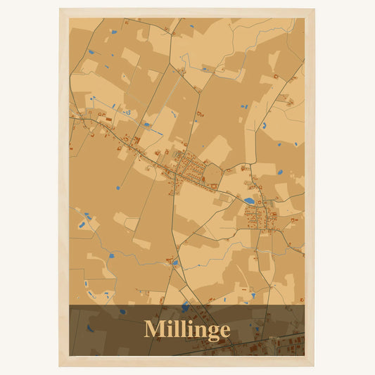 Millinge plakat – Firkantet 2026 – Lys pastel brun