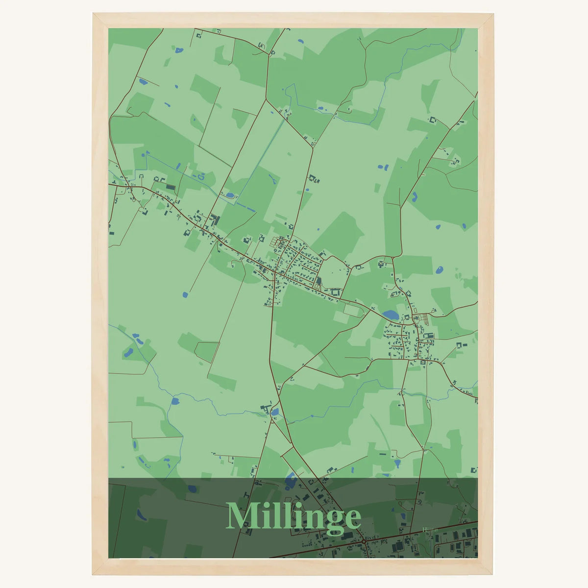 Millinge plakat – Firkantet 2026 – Lys pastel grøn