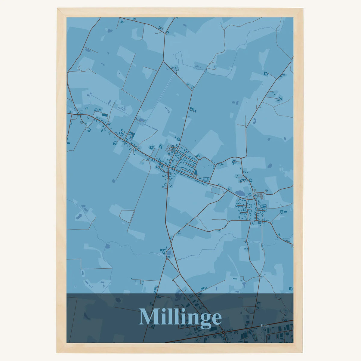 Millinge plakat – Firkantet 2026 – Lys pastel blå