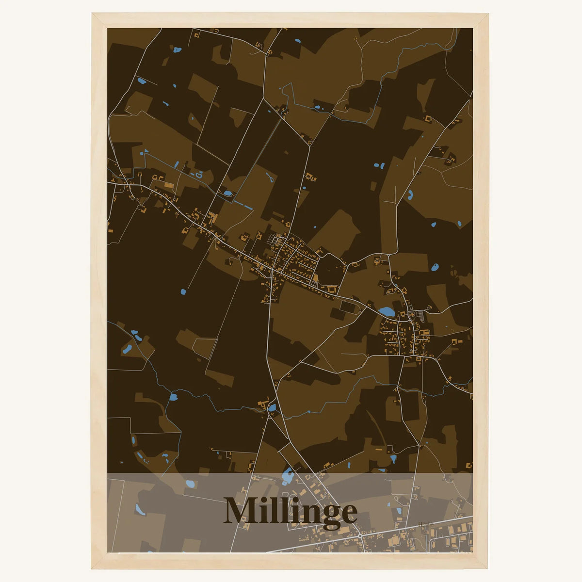 Millinge plakat – Firkantet 2026 – Mørk brun