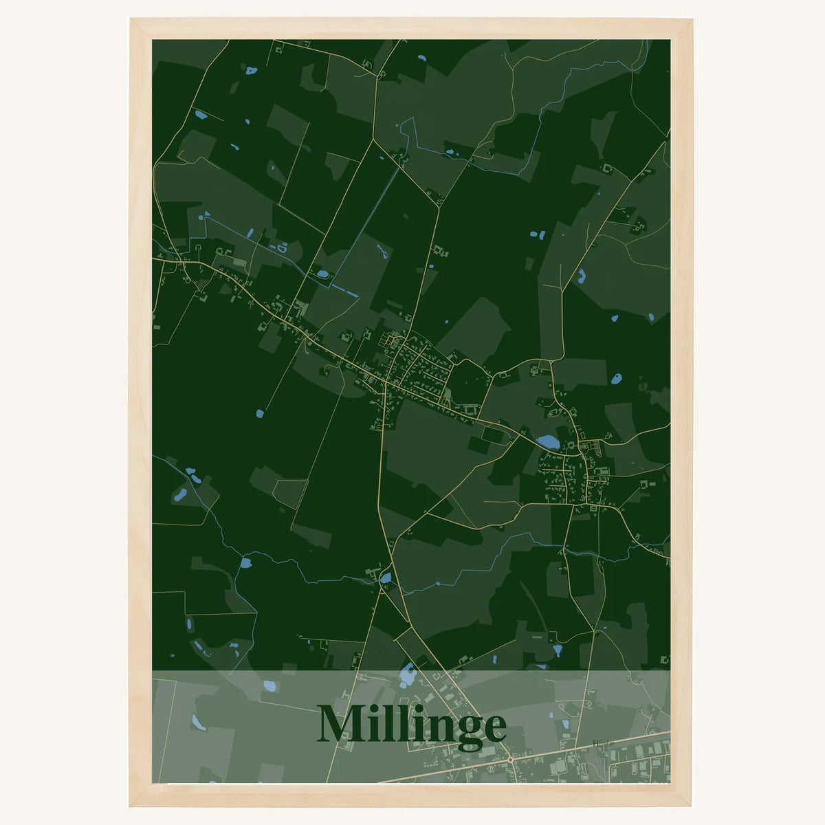 Millinge plakat – Firkantet 2026 – Mørk grøn
