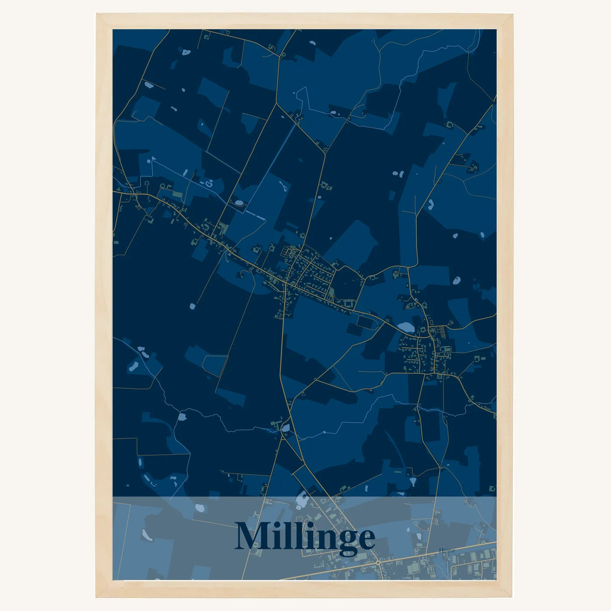 Millinge plakat – Firkantet 2026 – Mørk blå