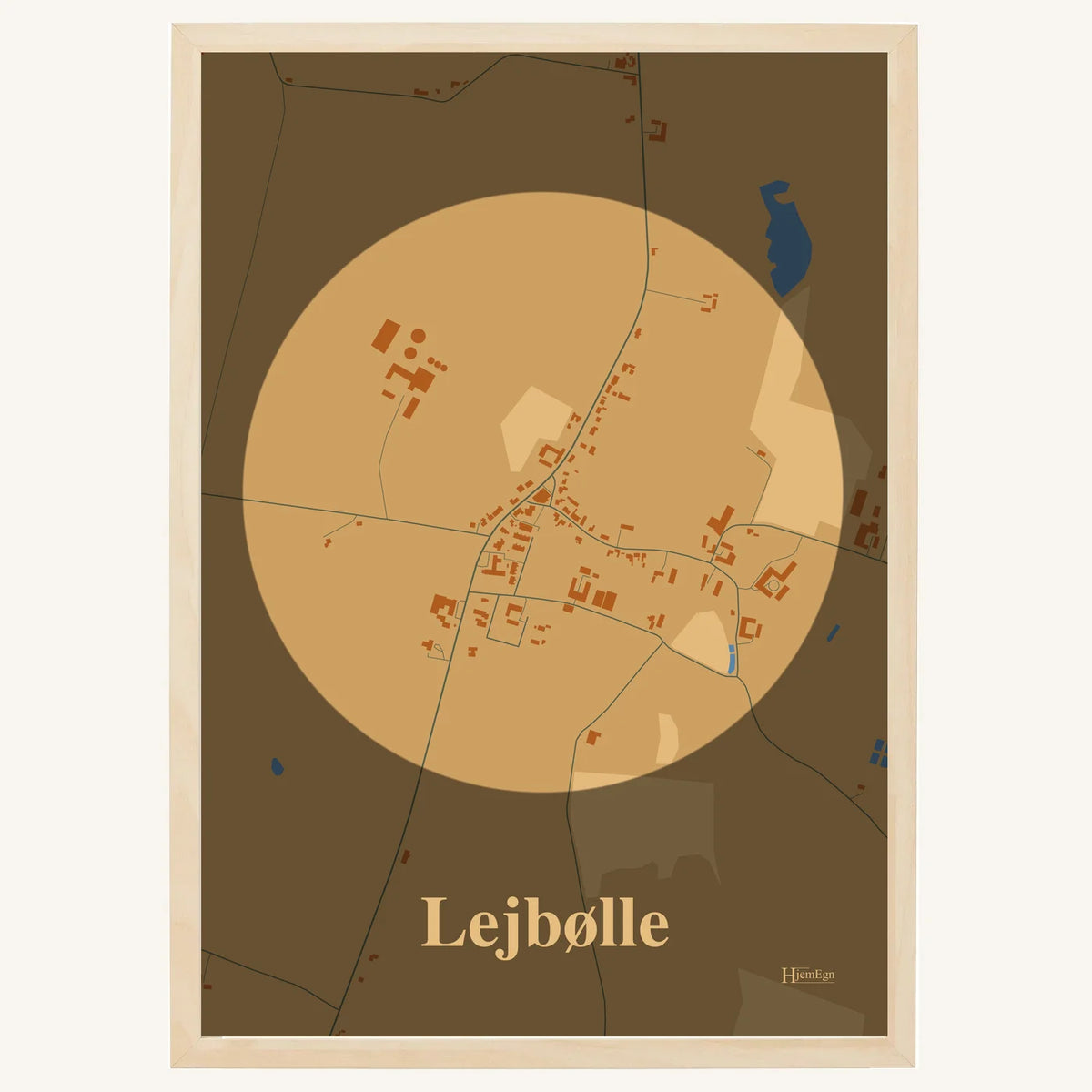 Lejbølle plakat – Centrum 2026 – Lys pastel brun