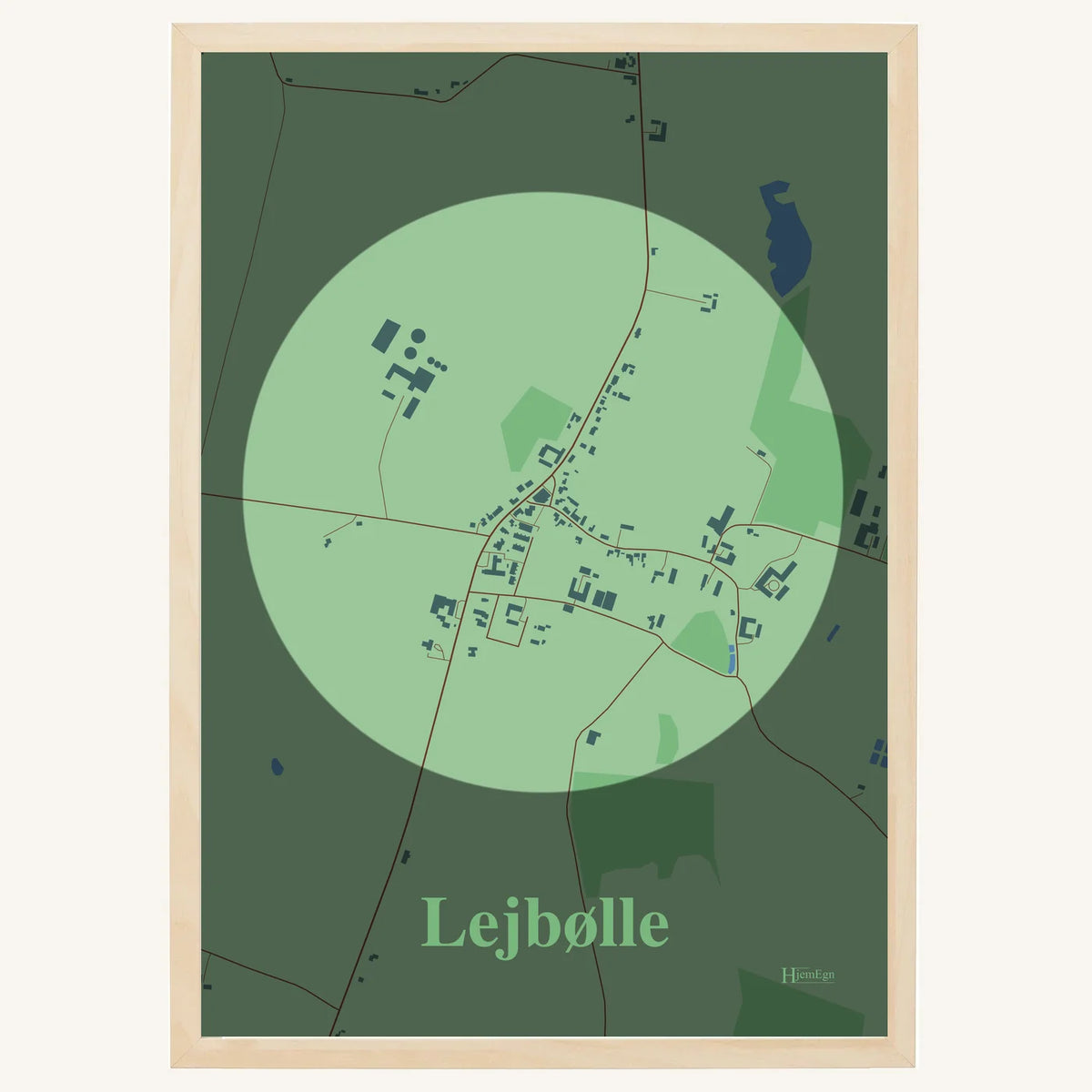 Lejbølle plakat – Centrum 2026 – Lys pastel grøn