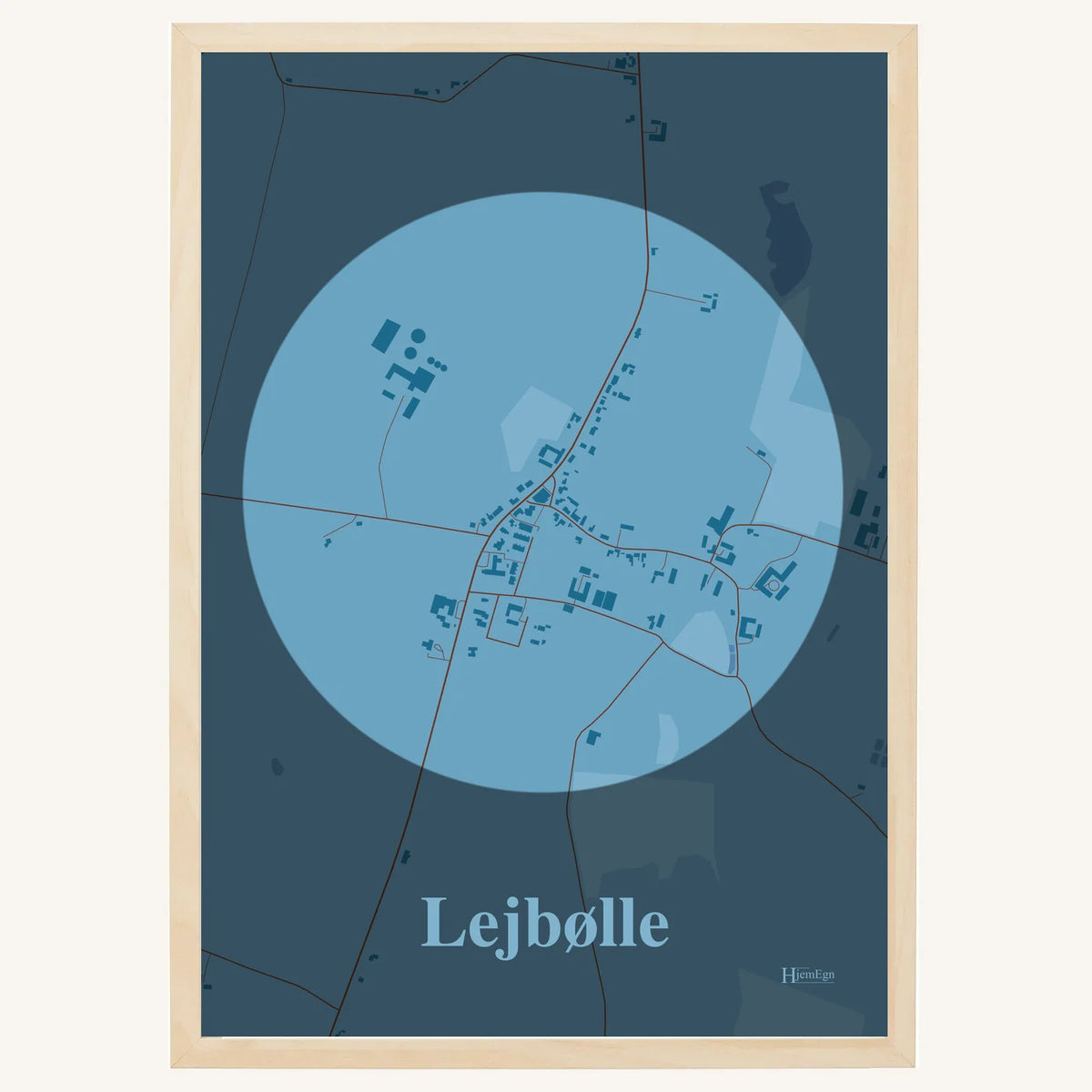 Lejbølle plakat – Centrum 2026 – Lys pastel blå