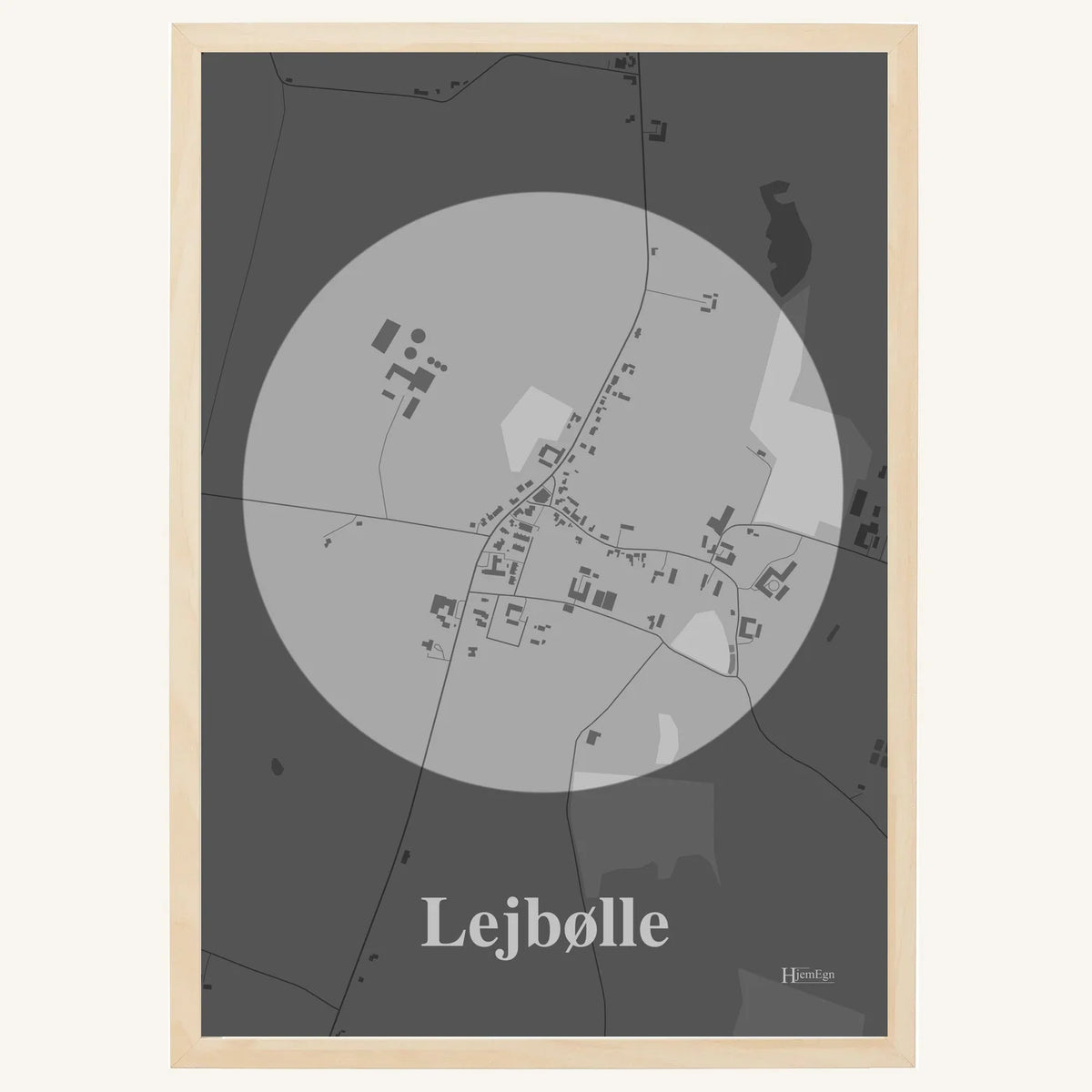 Lejbølle plakat – Centrum 2026 – Lys pastel grå