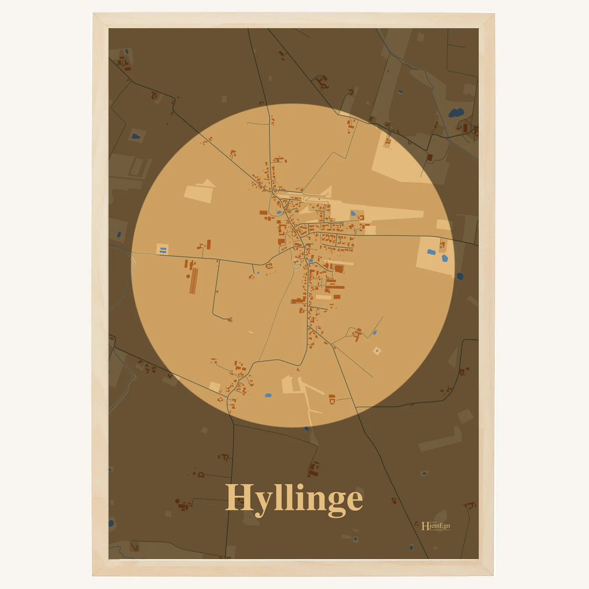 Hyllinge Plakat – Lys pastel brun