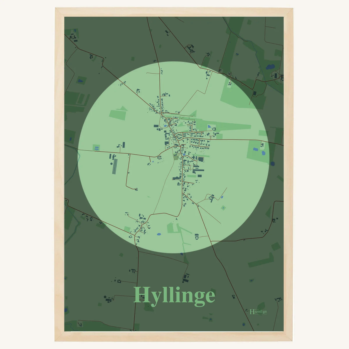 Hyllinge Plakat – Lys pastel grøn