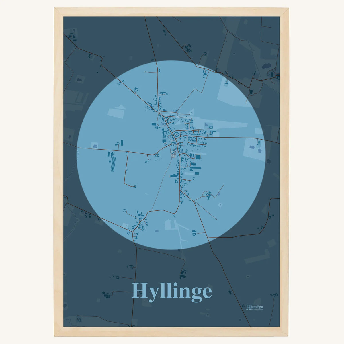 Hyllinge Plakat – Lys pastel blå