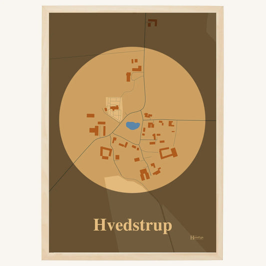 Hvedstrup plakat – Centrum 2026 – Lys pastel brun
