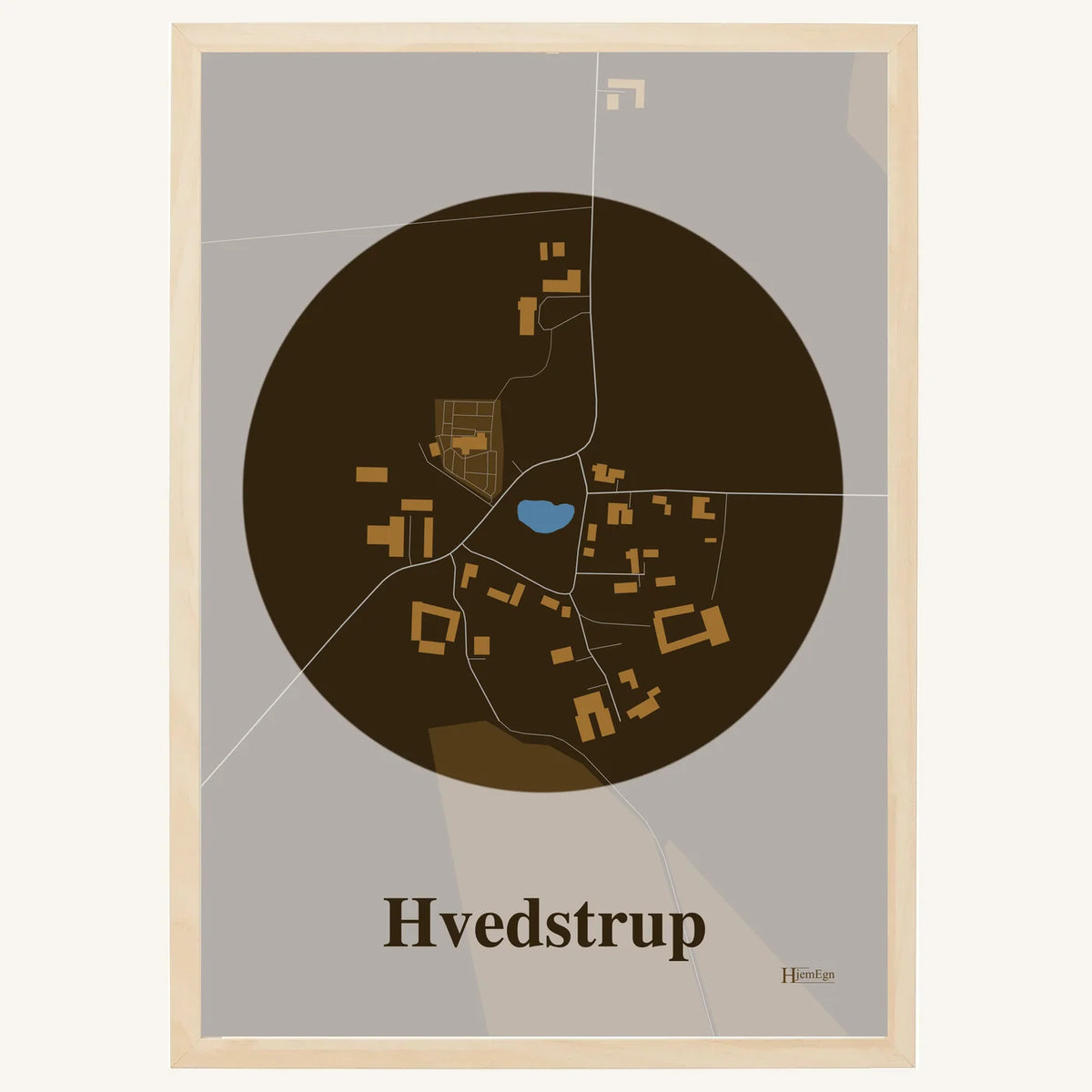 Hvedstrup plakat – Centrum 2026 – Mørk brun