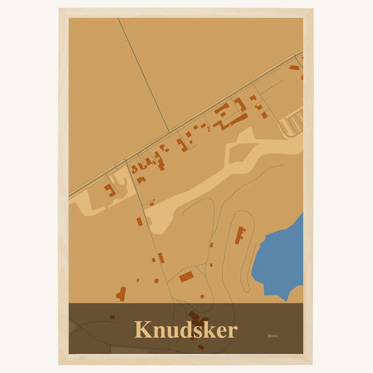 Knudsker plakat – Firkantet 2026 – Lys pastel brun