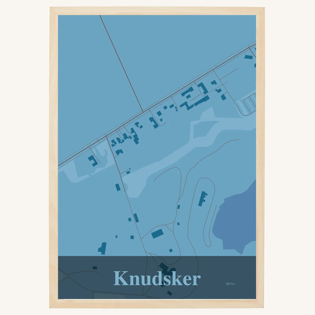 Knudsker plakat – Firkantet 2026 – Lys pastel blå