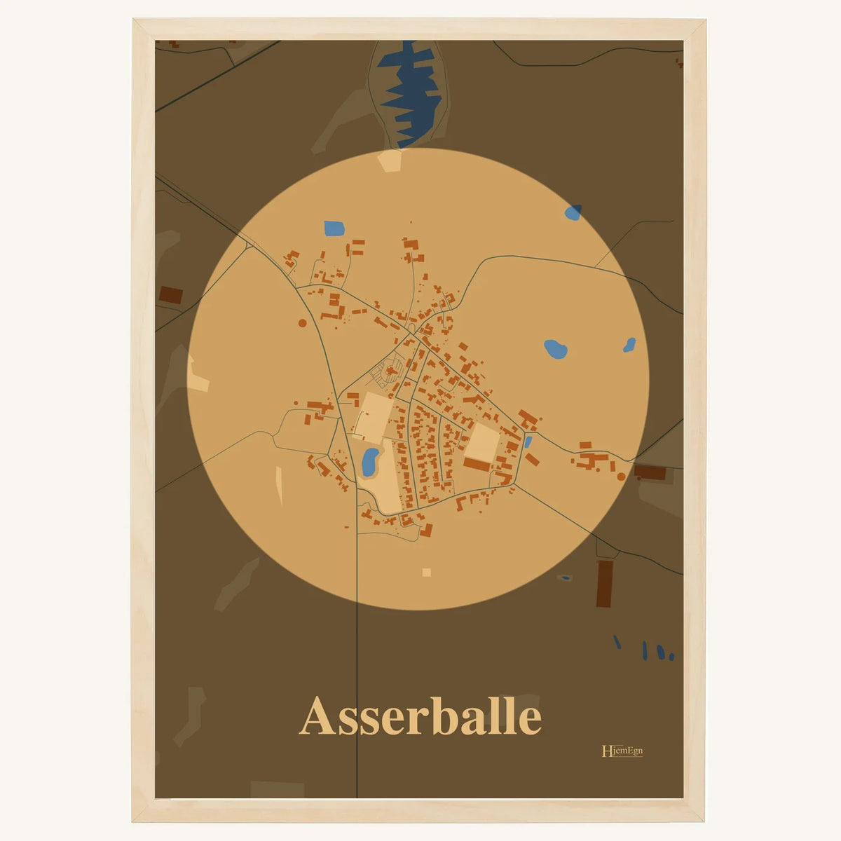 Asserballe plakat – Centrum 2026 – Lys pastel brun