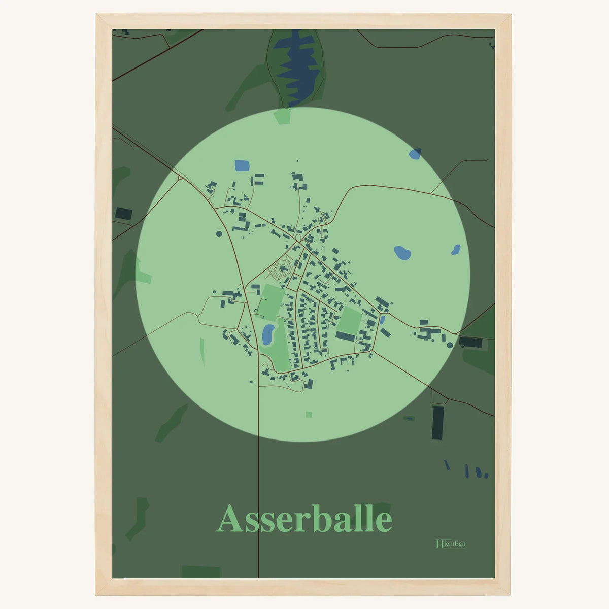 Asserballe plakat – Centrum 2026 – Lys pastel grøn