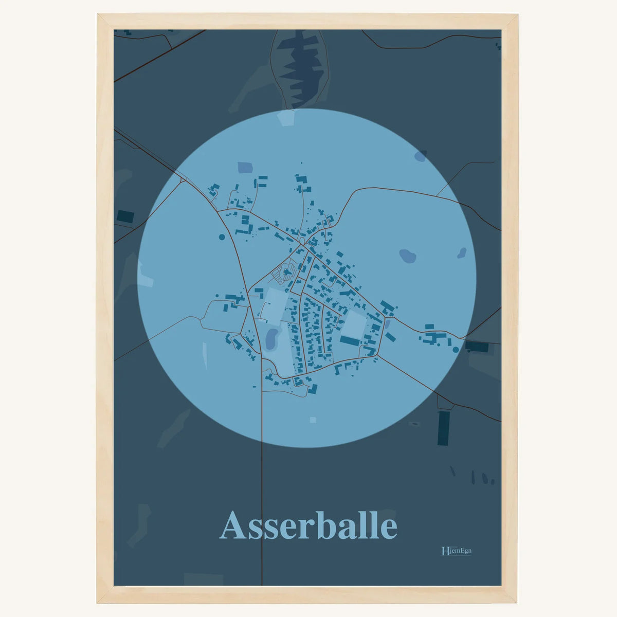 Asserballe plakat – Centrum 2026 – Lys pastel blå