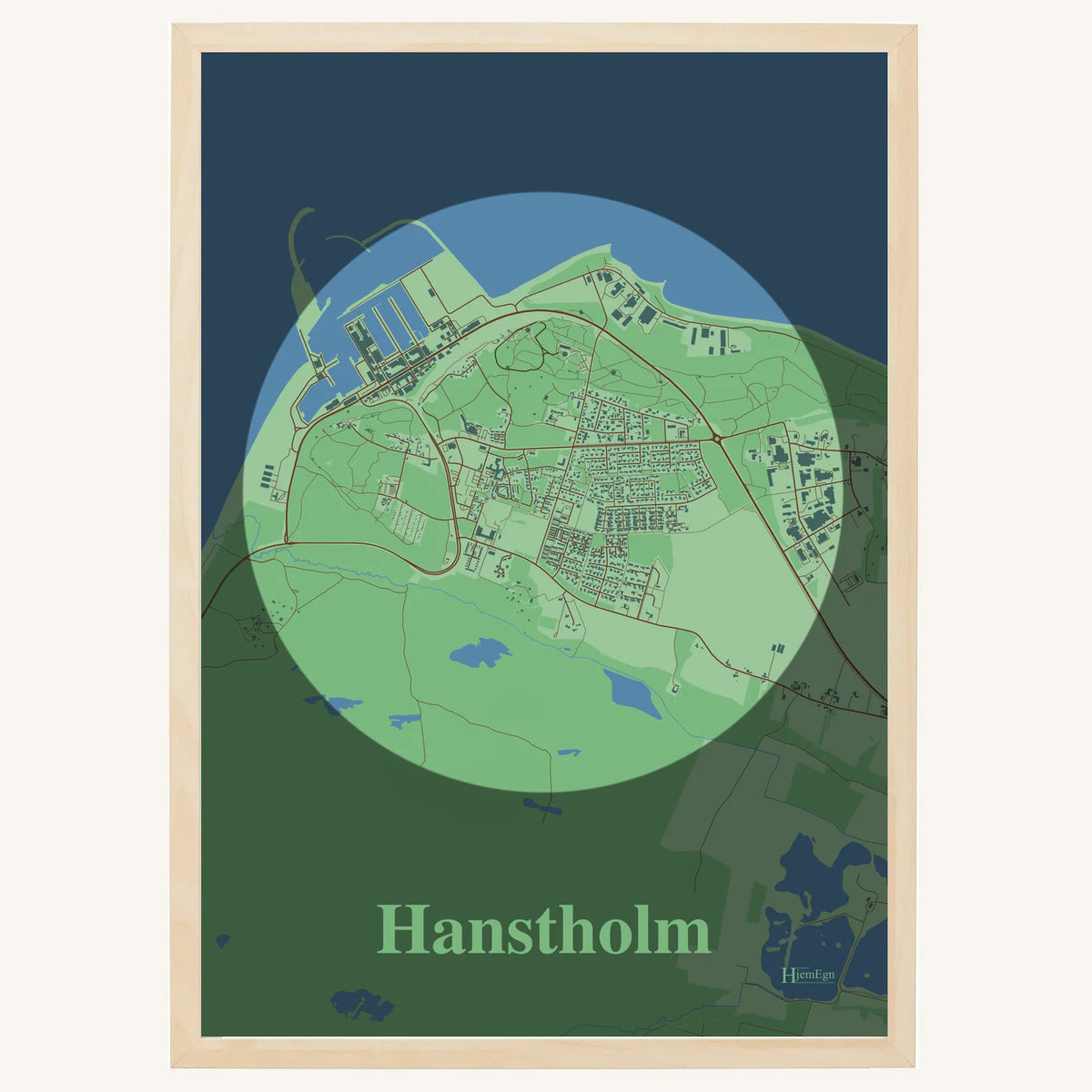 Hanstholm plakat – Centrum 2026 – Lys pastel grøn