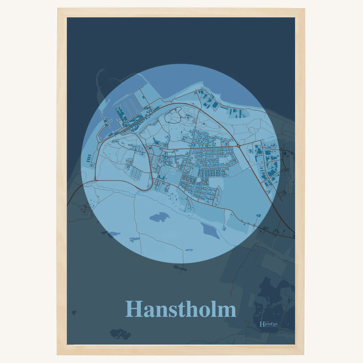 Hanstholm plakat – Centrum 2026 – Lys pastel blå