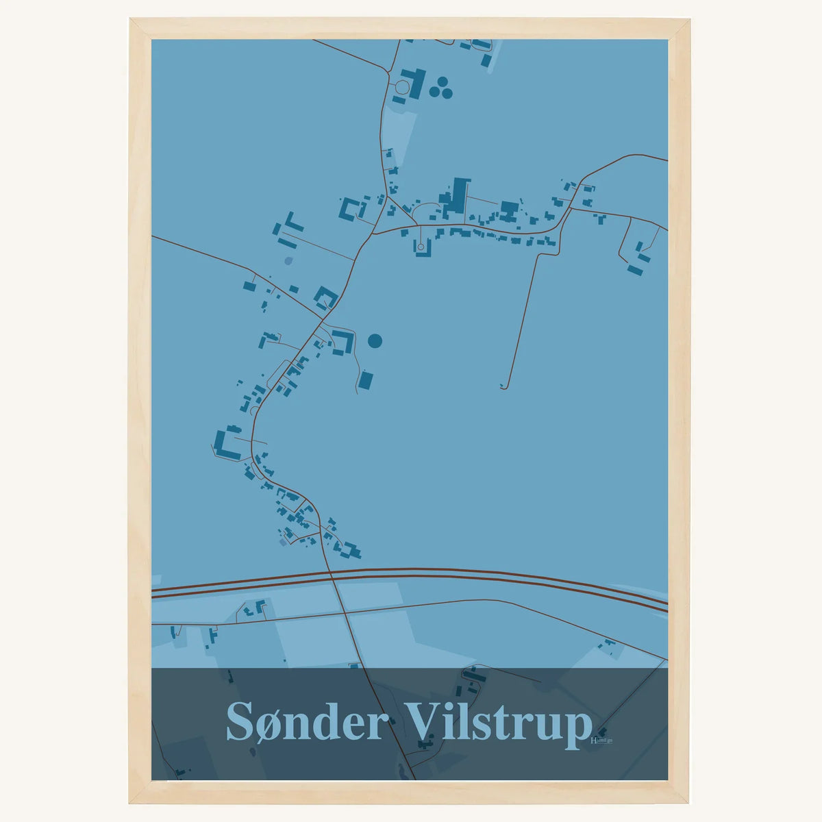 Sønder Vilstrup plakat – Firkantet 2026 – Lys pastel blå