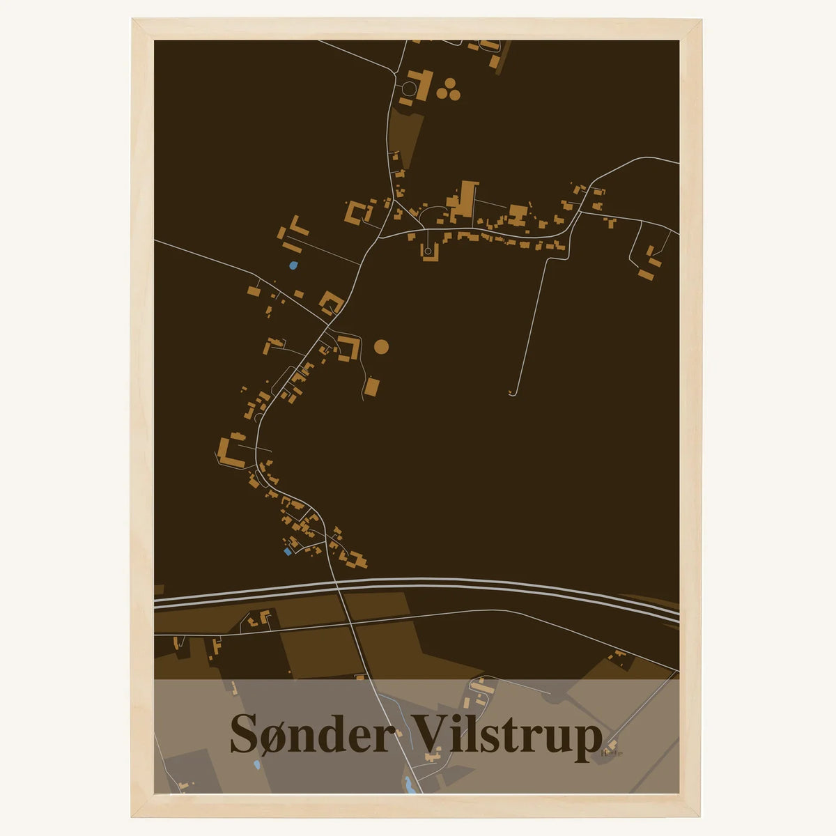 Sønder Vilstrup plakat – Firkantet 2026 – Mørk brun