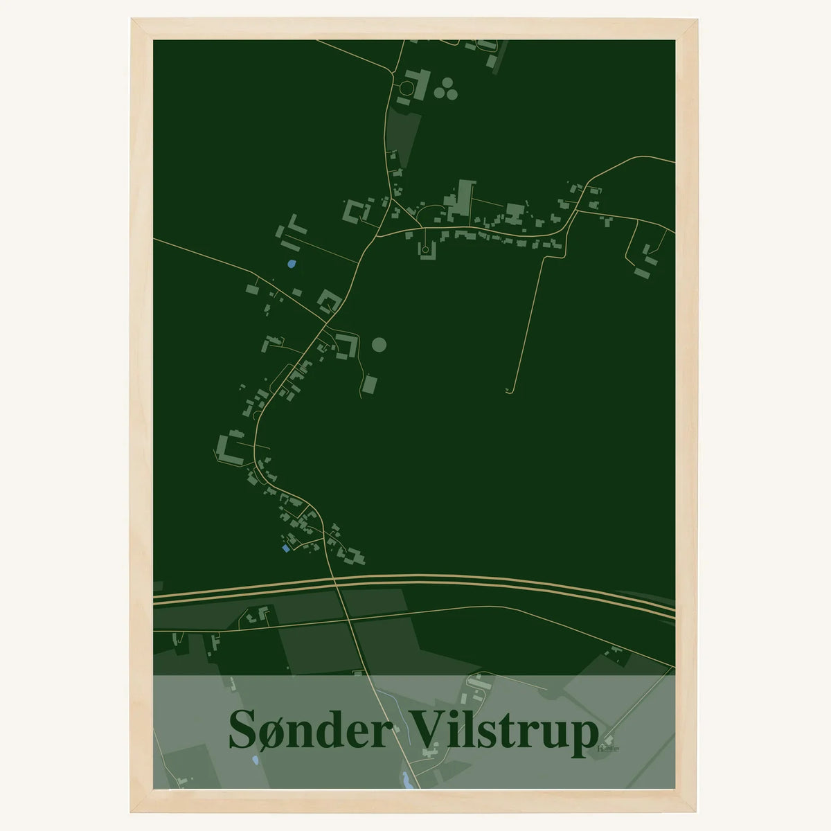Sønder Vilstrup plakat – Firkantet 2026 – Mørk grøn
