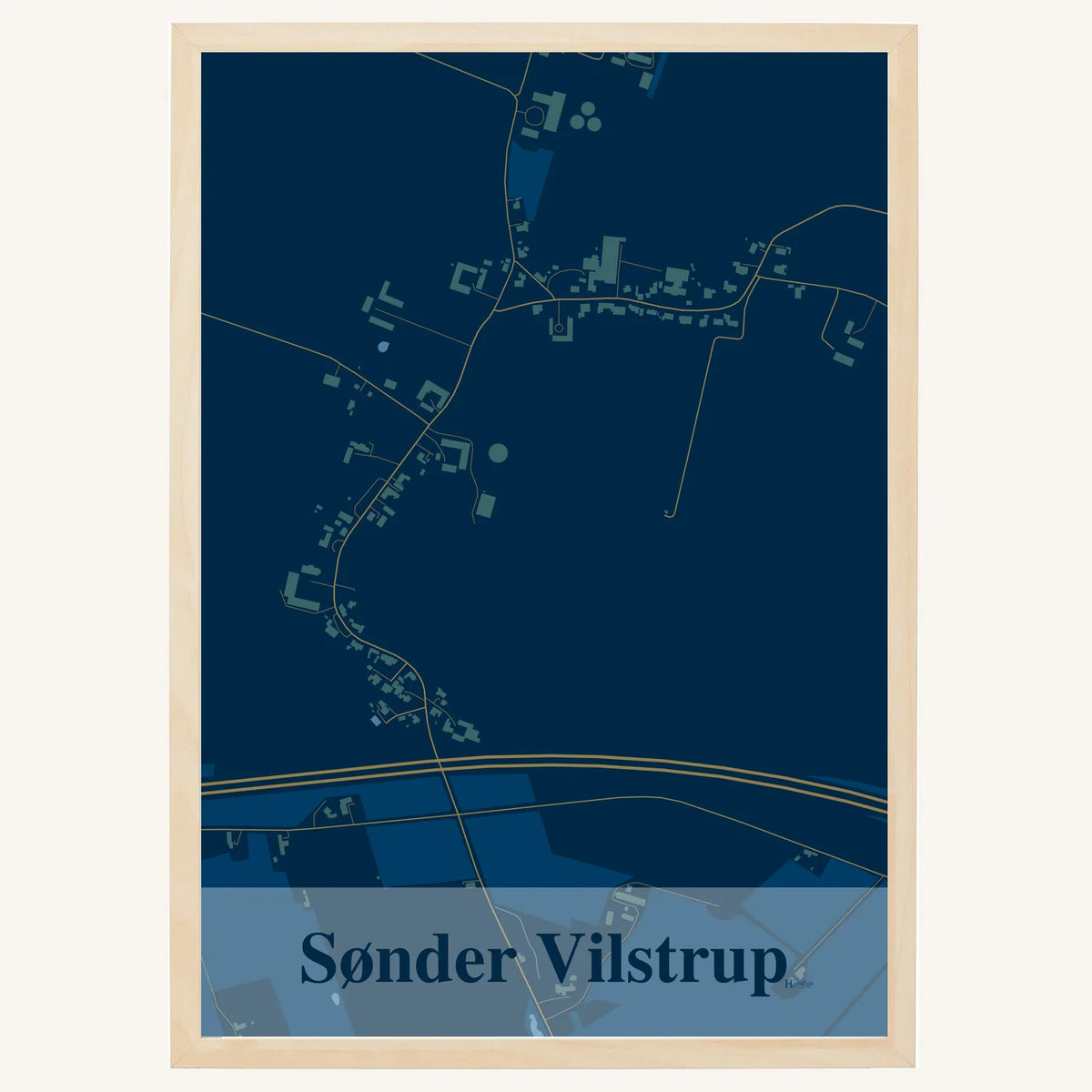 Sønder Vilstrup plakat – Firkantet 2026 – Mørk blå