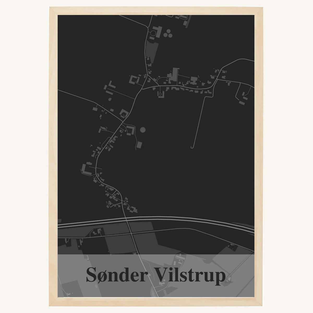Sønder Vilstrup plakat – Firkantet 2026 – Mørk grå