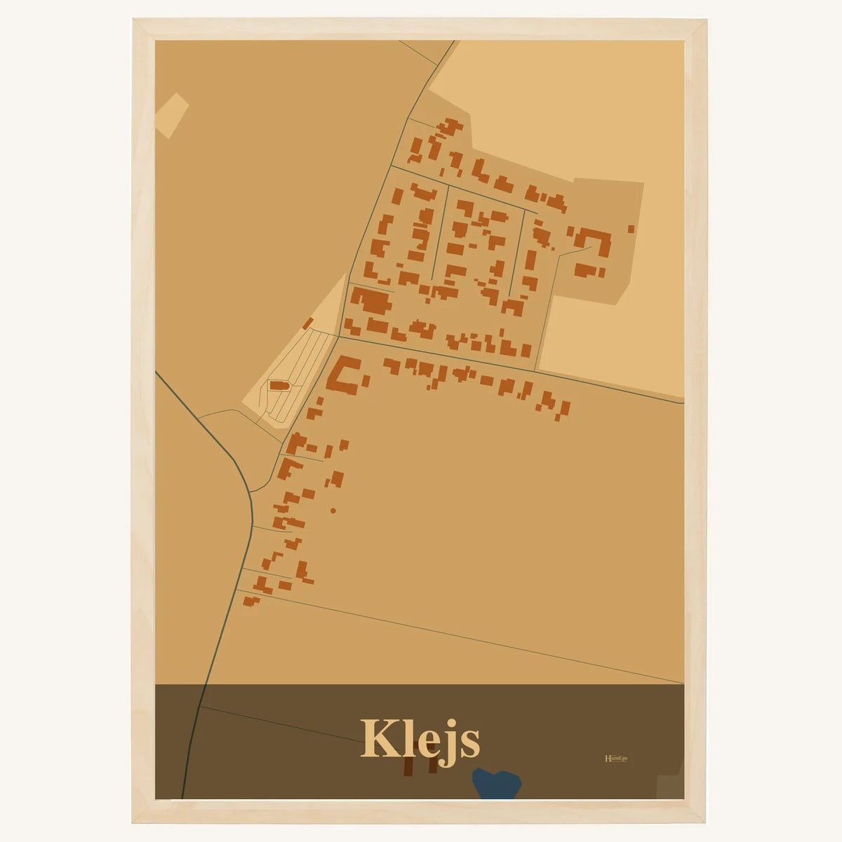 Klejs plakat – Firkantet 2026 – Lys pastel brun