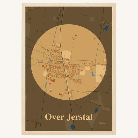 Over Jerstal Plakat – Lys pastel brun