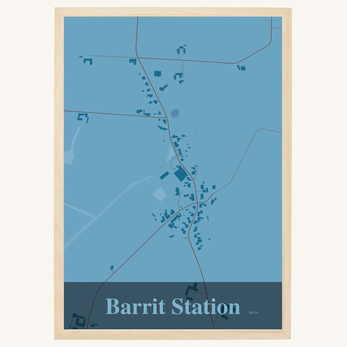 Barrit Station plakat – Firkantet 2026 – Lys pastel blå