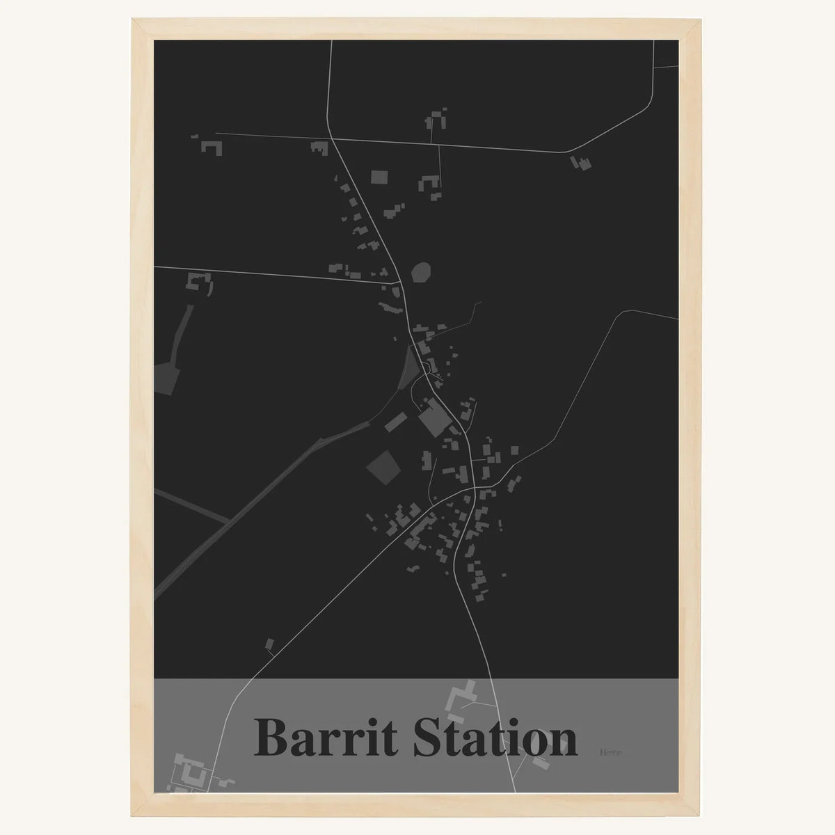 Barrit Station plakat – Firkantet 2026 – Mørk grå