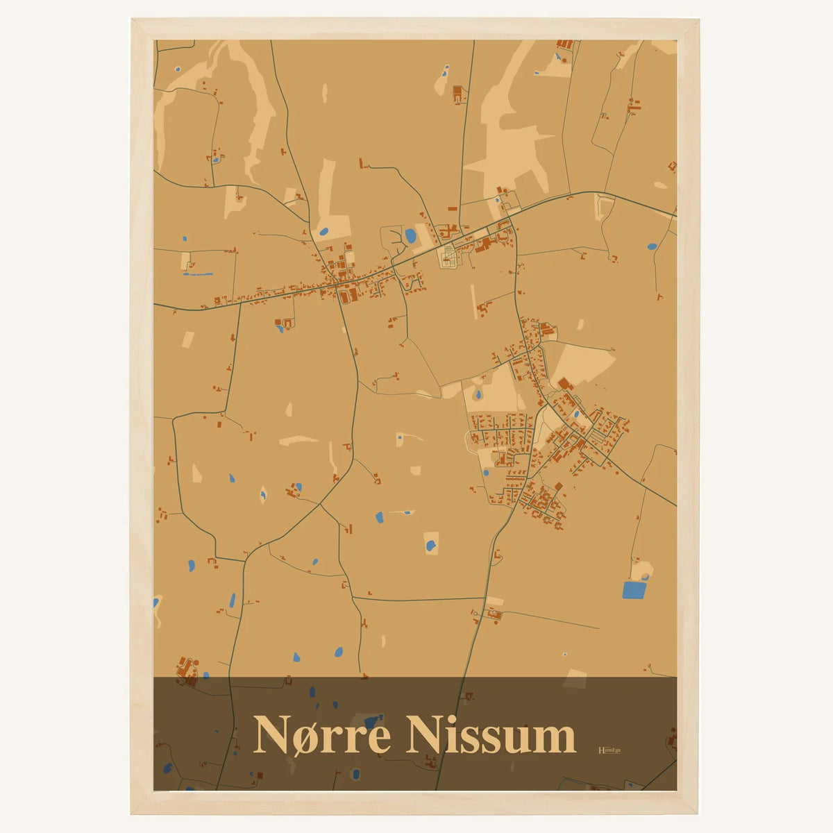 Nørre Nissum plakat – Firkantet 2026 – Lys pastel brun