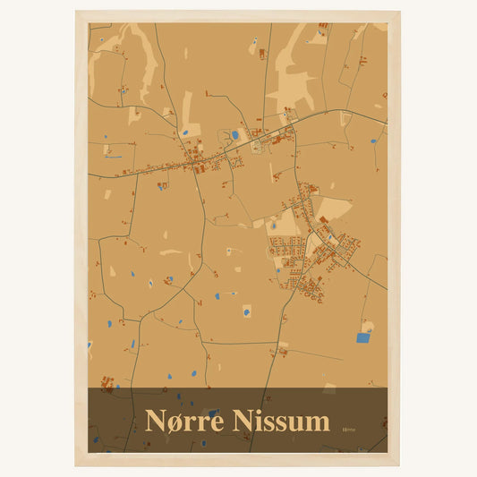 Nørre Nissum plakat – Firkantet 2026 – Lys pastel brun