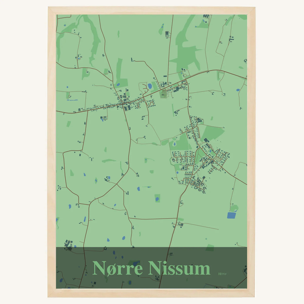 Nørre Nissum plakat – Firkantet 2026 – Lys pastel grøn