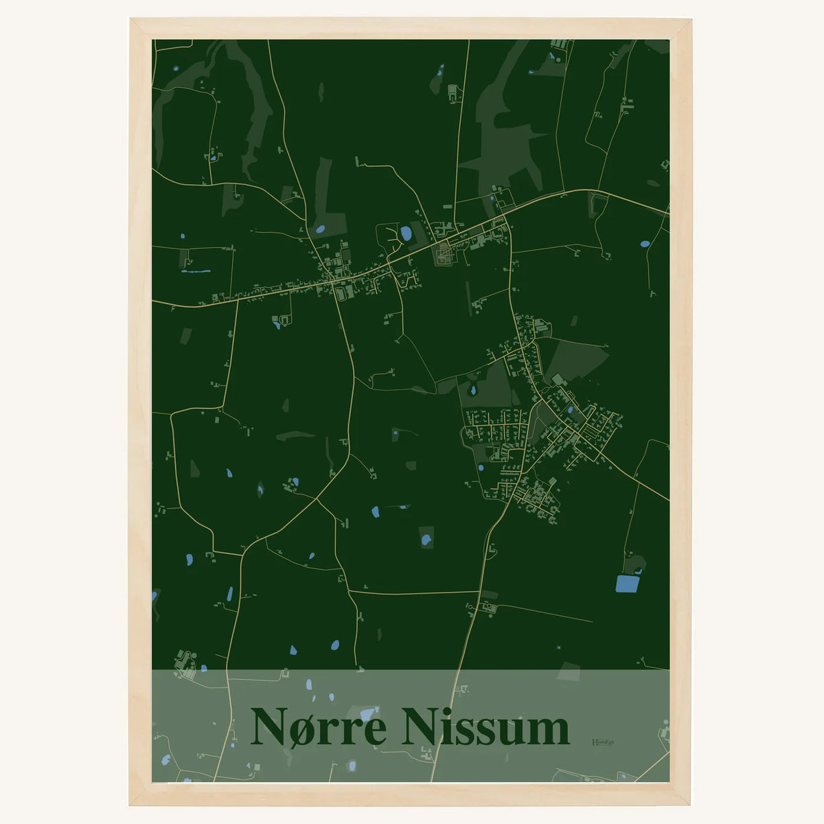 Nørre Nissum plakat – Firkantet 2026 – Mørk grøn
