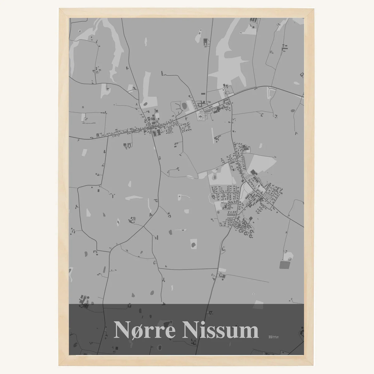 Nørre Nissum plakat – Firkantet 2026 – Lys pastel grå