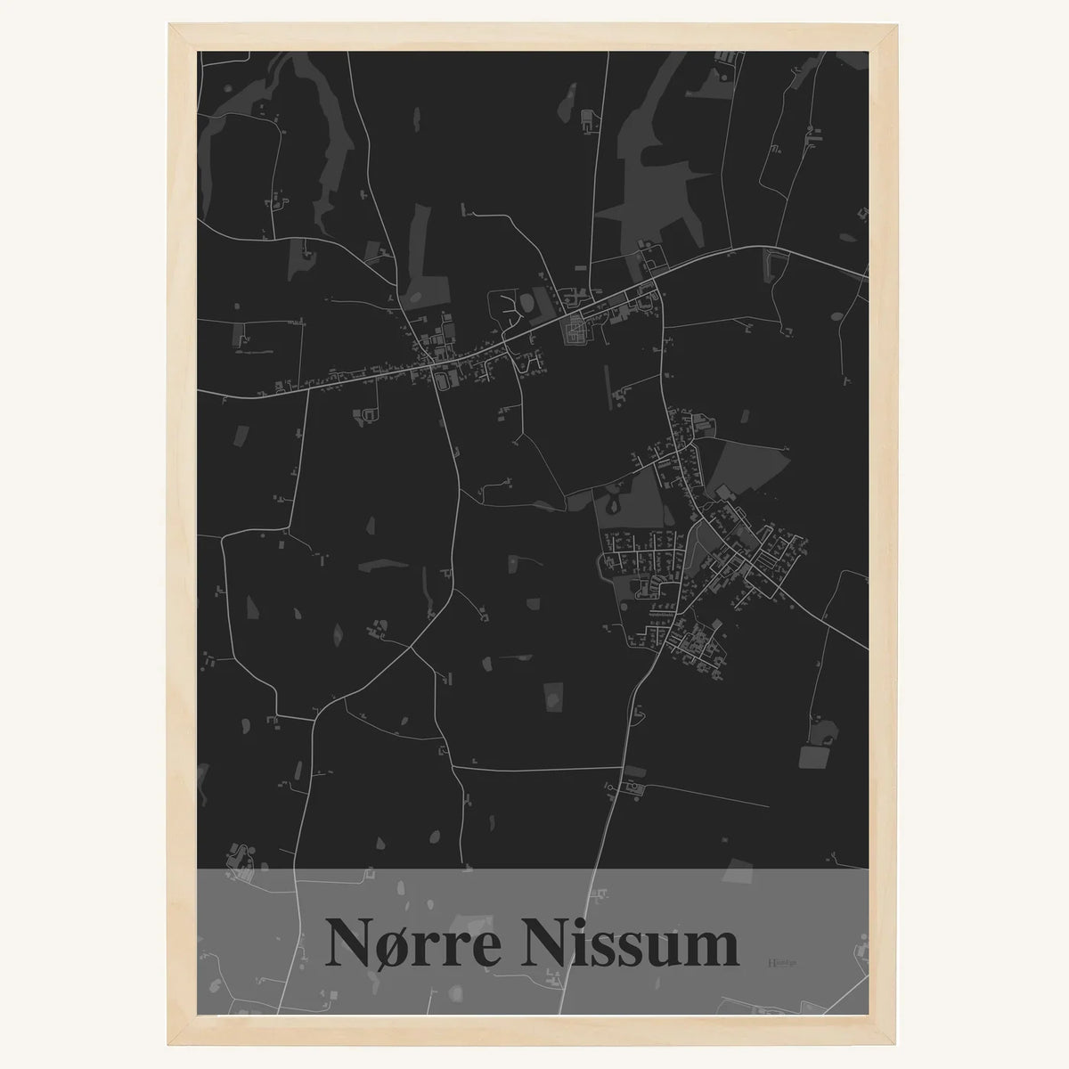 Nørre Nissum plakat – Firkantet 2026 – Mørk grå