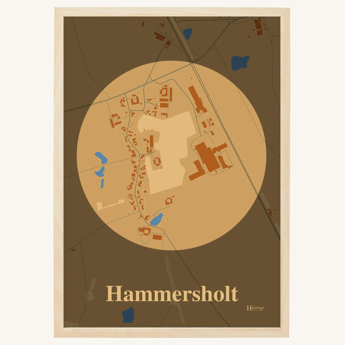 Hammersholt plakat – Centrum 2026 – Lys pastel brun
