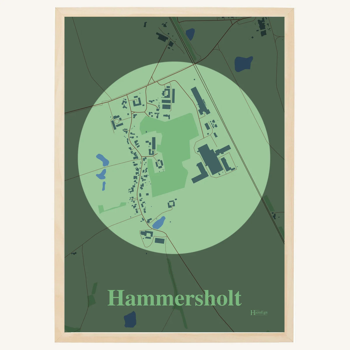 Hammersholt plakat – Centrum 2026 – Lys pastel grøn