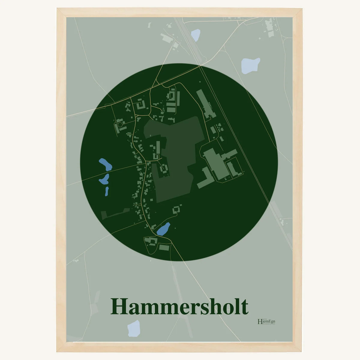 Hammersholt plakat – Centrum 2026 – Mørk grøn