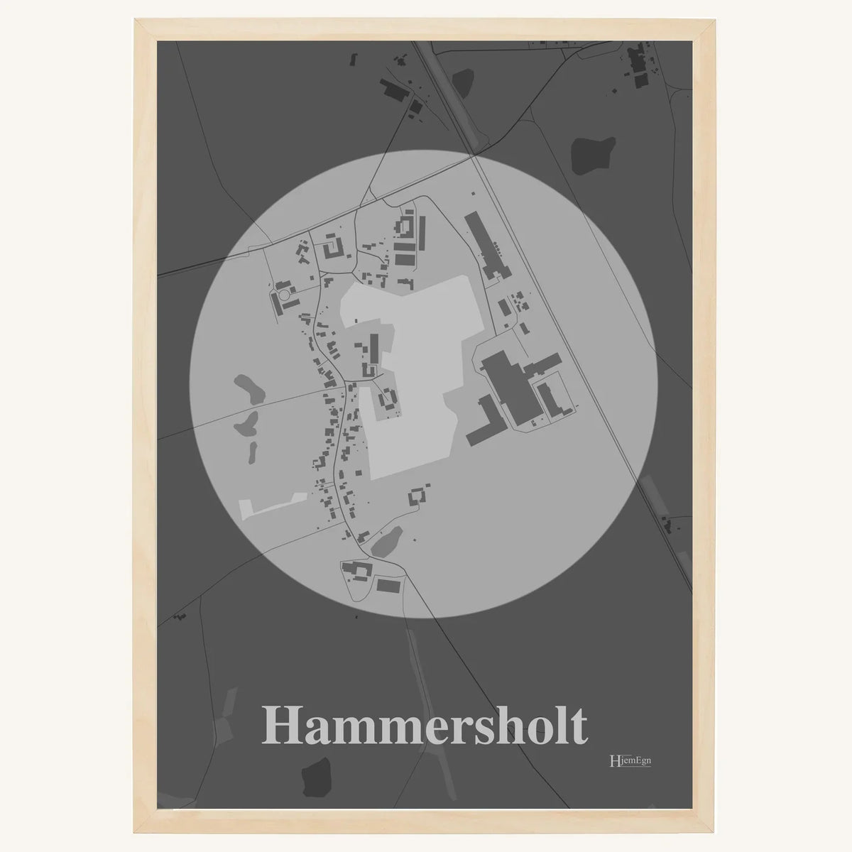 Hammersholt plakat – Centrum 2026 – Lys pastel grå