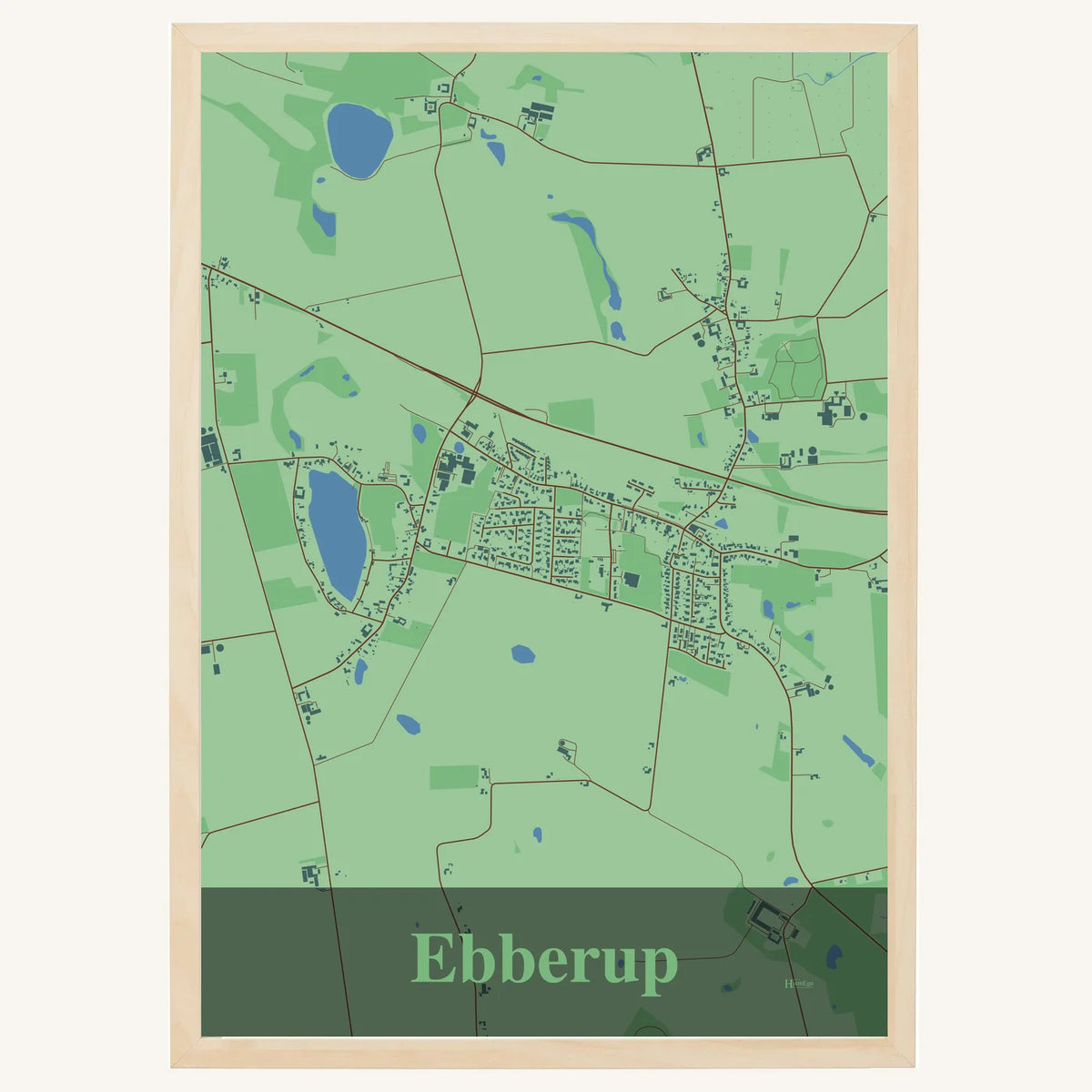 Ebberup plakat – Firkantet 2026 – Lys pastel grøn
