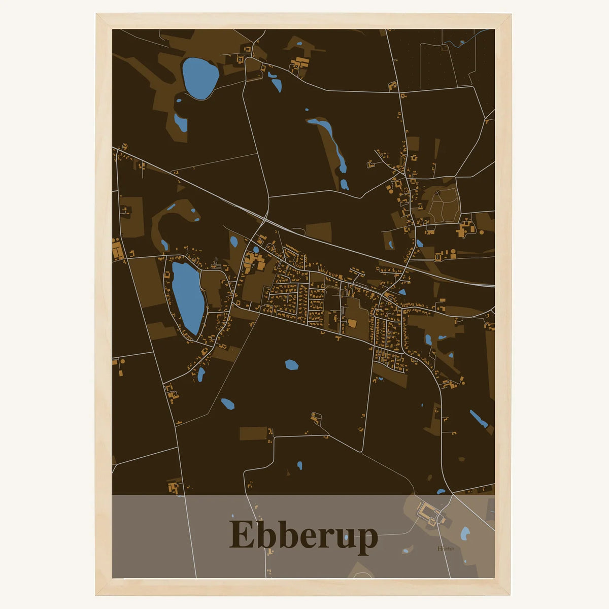 Ebberup plakat – Firkantet 2026 – Mørk brun