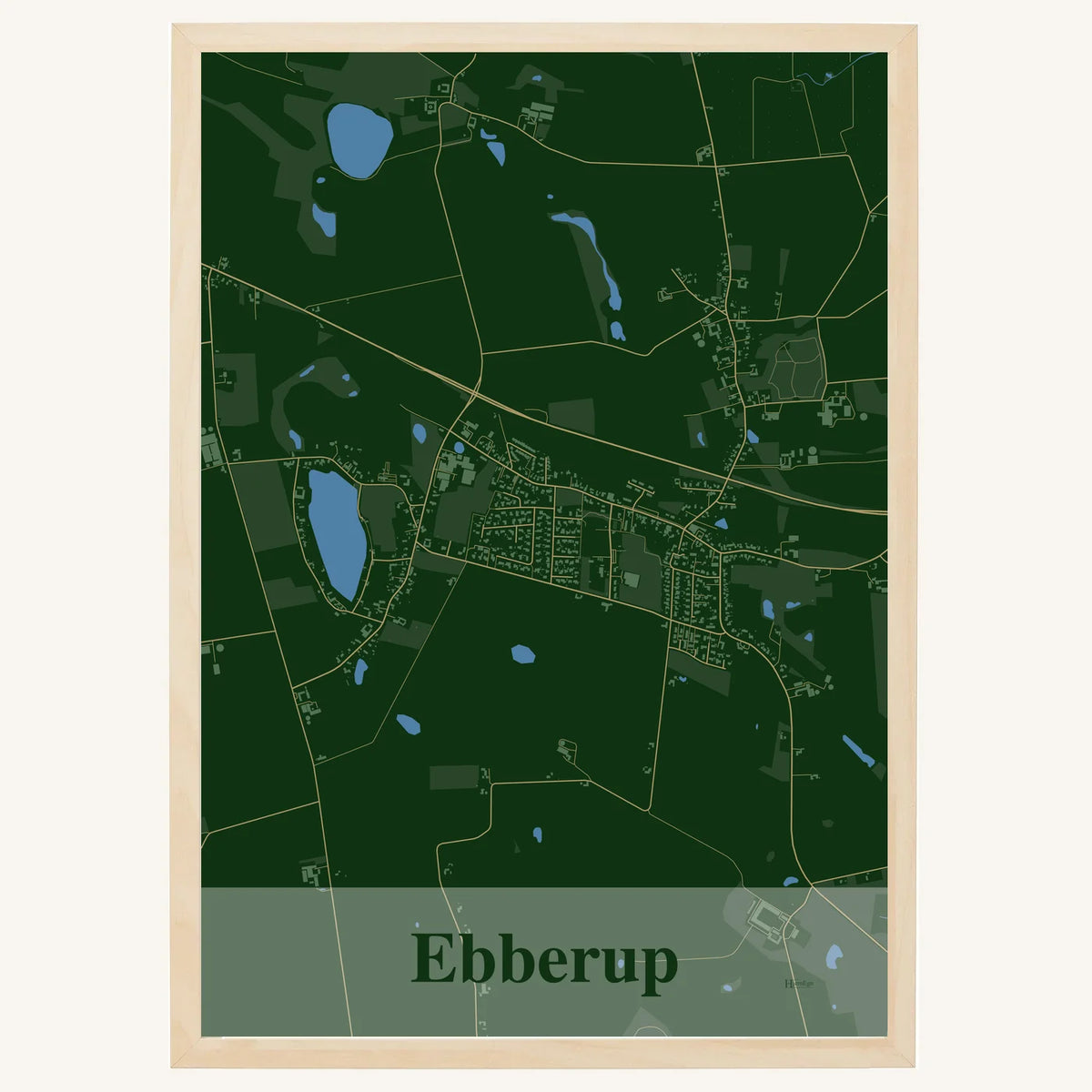 Ebberup plakat – Firkantet 2026 – Mørk grøn