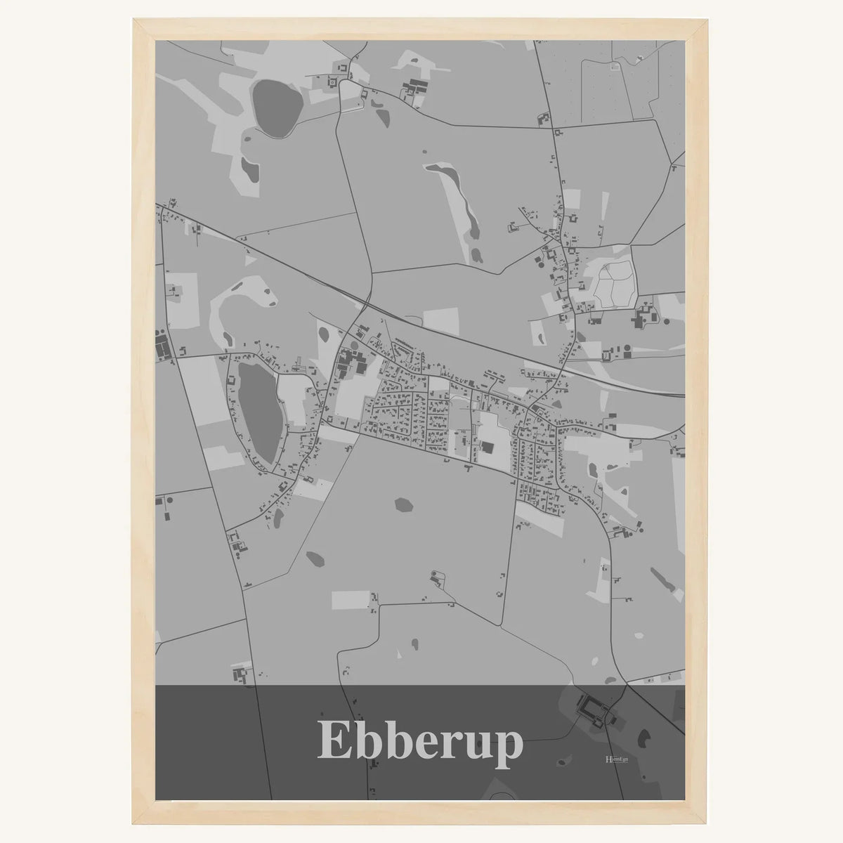 Ebberup plakat – Firkantet 2026 – Lys pastel grå