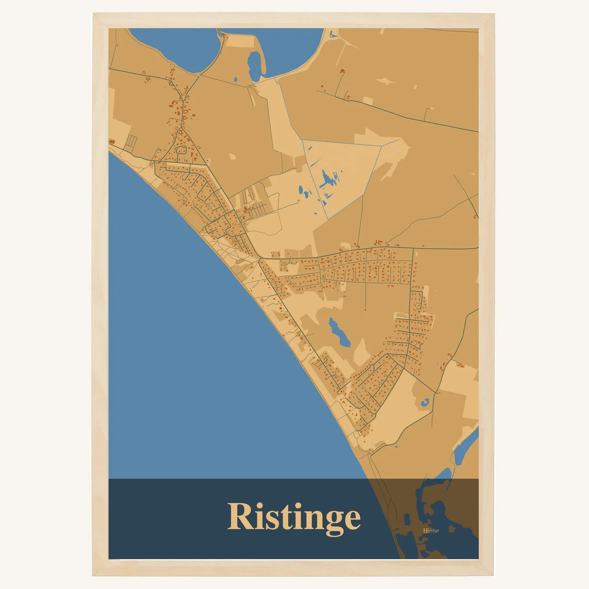 Ristinge plakat – Firkantet 2026 – Lys pastel brun