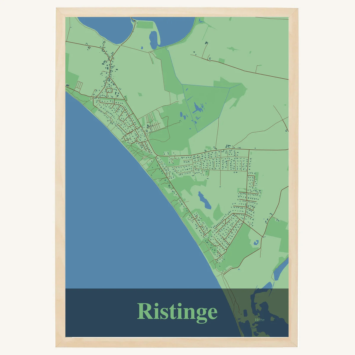 Ristinge plakat – Firkantet 2026 – Lys pastel grøn